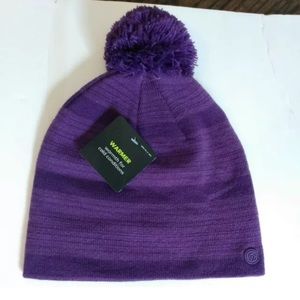 Champion Girls Purple Pom Beanie/Snow Hat Warmer